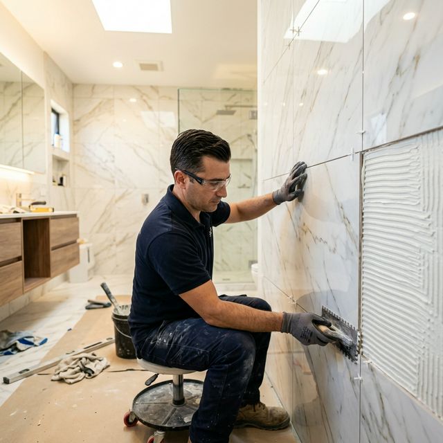 Professional tile installation